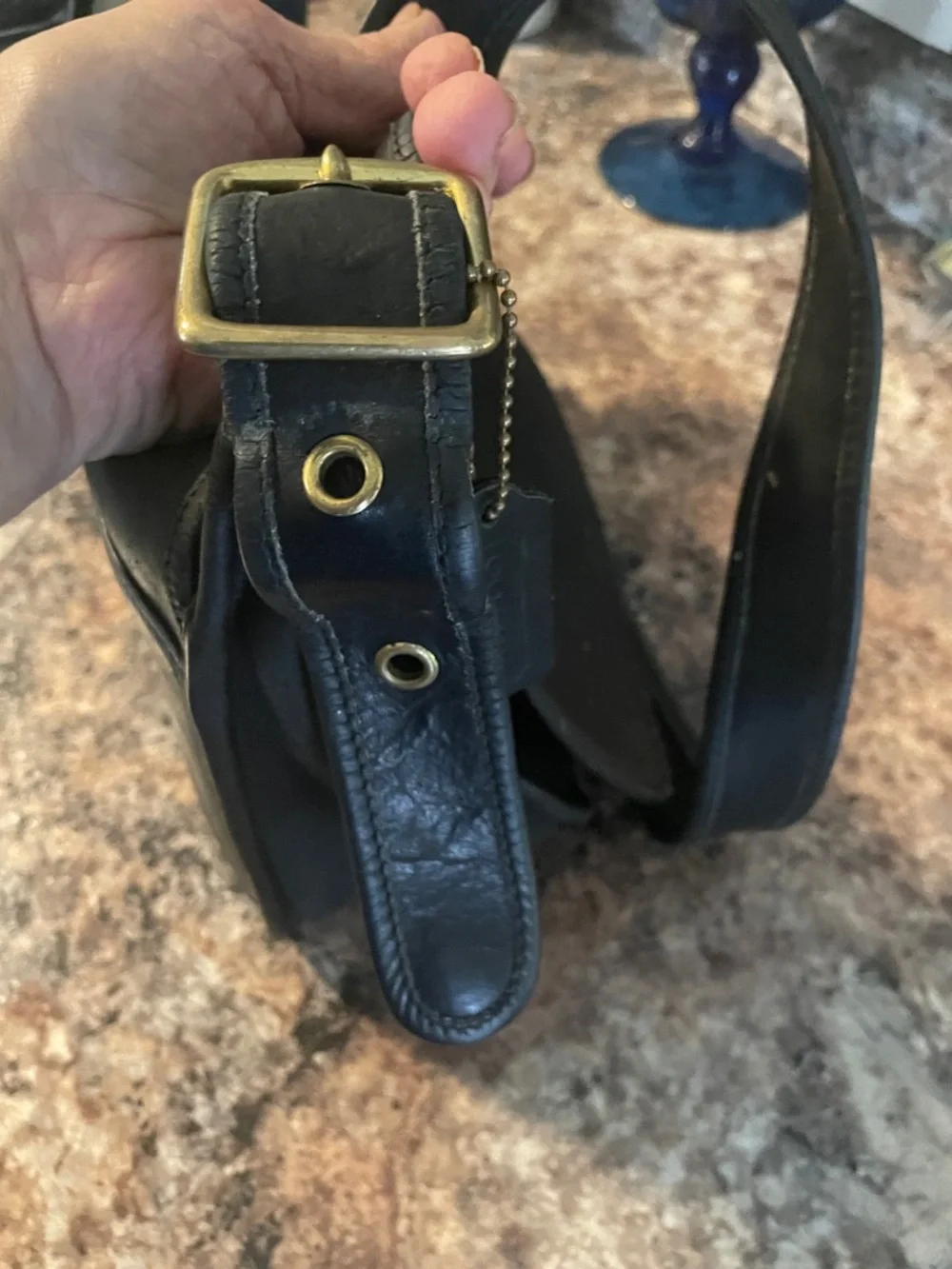 Vintage Coach 9951 Black Leather Crossbody Bag - Picture 10 of 11